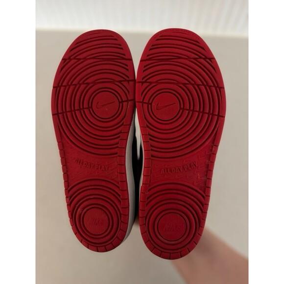 Nike Court Borough Low 2 "Bred" Boys Size 3Y Black Red Shoes BQ5451-007 - Picture 6 of 8